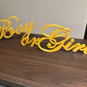 A3 Design Gold Script Decor